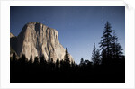 Night View of El Capitan, illuminated by a full moon by Anonymous