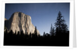 Night View of El Capitan, illuminated by a full moon by Anonymous