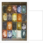 Paint on pallet, close up by Anonymous