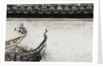Birds on tiled roof in Xidi, China by Anonymous