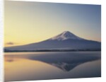 Mt. Fuji reflected in lake, Kawaguchiko, Yamanashi Prefecture, Japan by Anonymous