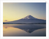 Mt. Fuji reflected in lake, Kawaguchiko, Yamanashi Prefecture, Japan by Anonymous