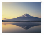 Mt. Fuji reflected in lake, Kawaguchiko, Yamanashi Prefecture, Japan by Anonymous
