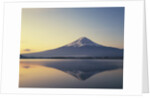 Mt. Fuji reflected in lake, Kawaguchiko, Yamanashi Prefecture, Japan by Anonymous