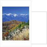 Mountain range and autumn foliage, Hakuma Miyama, Nagano Prefecture, Japan by Anonymous