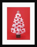 Christmas tree decorated with hearts by Anonymous