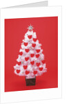 Christmas tree decorated with hearts by Anonymous