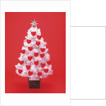 Christmas tree decorated with hearts by Anonymous
