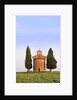 Chapel and cypress trees by Anonymous