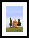 Chapel and cypress trees by Anonymous