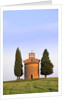 Chapel and cypress trees by Anonymous
