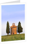 Chapel and cypress trees by Anonymous
