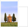 Chapel and cypress trees by Anonymous