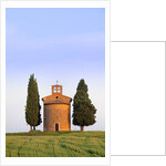 Chapel and cypress trees by Anonymous