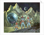 American astronauts exploring planet by Anonymous