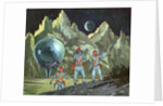 American astronauts exploring planet by Anonymous