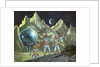 American astronauts exploring planet by Anonymous