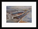 Cunard liner in Liverpool by Anonymous