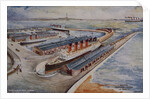 Cunard liner in Liverpool by Anonymous