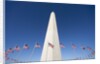 Washington Monument surrounded by American flags