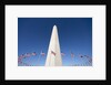 Washington Monument surrounded by American flags