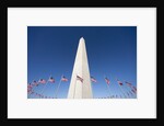 Washington Monument surrounded by American flags