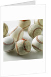 Old and new baseballs gathered together by Anonymous