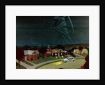 Death looming over suburban house by Anonymous