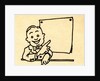 Happy businessman pointing at blank chart by Anonymous