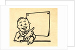 Happy businessman pointing at blank chart by Anonymous