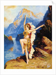 Caucasian dancer dressed as Native American by Anonymous