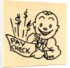 Happy employee holding paycheck by Anonymous