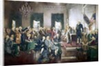Scene at the signing of the Constitution of the United States by Anonymous