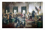 Scene at the signing of the Constitution of the United States by Anonymous