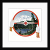 Steering wheel with image of woods and snow-covered mountain by Anonymous