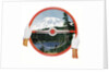 Steering wheel with image of woods and snow-covered mountain by Anonymous