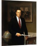 Official White House portrait of George H. W. Bush by Herbert Abrams