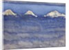 The Eiger, Monch and Jungfrau Peaks Above the Foggy Sea by Ferdinand Hodler