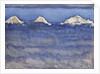 The Eiger, Monch and Jungfrau Peaks Above the Foggy Sea by Ferdinand Hodler