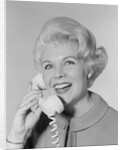 Portrait smiling stylish woman talking on telephone by Anonymous