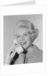 Portrait smiling stylish woman talking on telephone by Anonymous