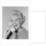 Portrait smiling stylish woman talking on telephone by Anonymous