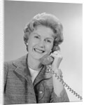 Portrait smiling mature woman talking on telephone by Anonymous
