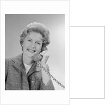 Portrait smiling mature woman talking on telephone by Anonymous