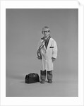 Boy dressed as medical doctor by Anonymous