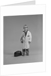 Boy dressed as medical doctor by Anonymous