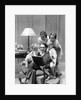 Father reading to family in chair by Anonymous