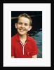 Portrait young boy in red shirt smiling by Anonymous