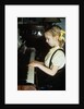 Little blond girl playing practicing the piano by Anonymous