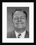 Portrait man close-up head eyes closed smiling big sweet smile by Anonymous